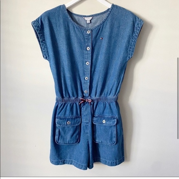 Tommy Hilfiger Pants - Tommy Hilfiger Romper Chambray Blue Size L 12/14